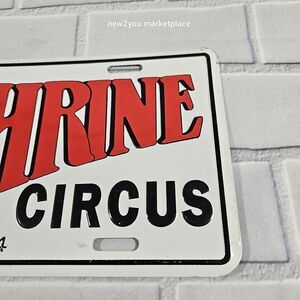 1994 Shrine Circus - License Plate -Metal -Vintage plate great decor collectible